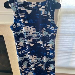 Mario serrani blue & white dress